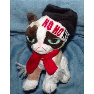 Grumpy Cat Christmas with Ho Ho No Hat Plush  8"
